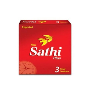 Discounted Store Sathi Plus Delay Condom Pack Of 3