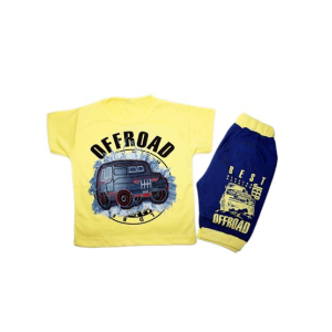Komfy Printed Suit For Boys Yellow (KBB143)