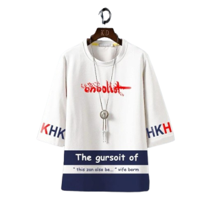 RG Shop Drop Shouldar Printed T-Shirt For Men.-White