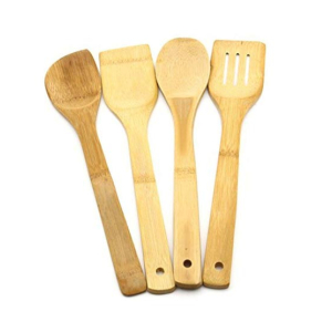 Promax Wooden Bamboo Utensils Set 4Pcs