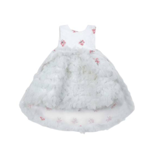 HnH Marketing Turkish Tail & Frill Fairy Fancy Frock For Women White-12-13 Years