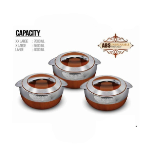 Easy Shop 3 Different Sizes Hotpot Pack Of 3 Brown