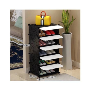 Easy Shop 5 Floor Portable Shoe Rack With Front Covering Door