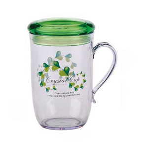 Easy Shop Crystal Cup With Colorful Lid Green