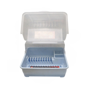 Easy Shop Dish Drainer With Cover Blue