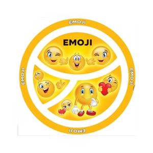 Easy Shop Emoji Melamine Serving Tray For Kid's