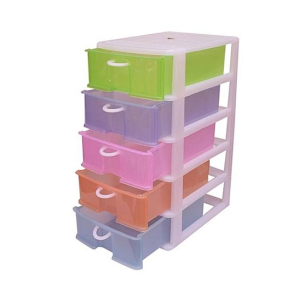 Easy Shop MultiColor 5 Step Plastic Drawer