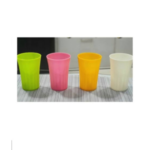 Easy Shop Plastic Glasses Multicolor - Pack Of 4