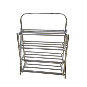 Easy Shop Stainless Steel 4 Floor Shoe Rack