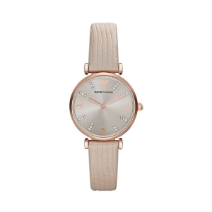 Emporio Armani Retro Leather Women's Watch Beige (AR1681)