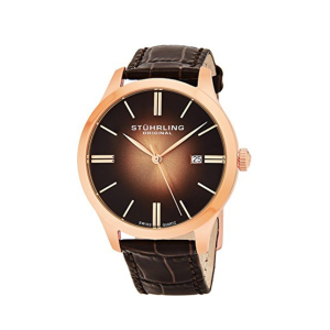 Stuhrling Original Cuvette II Men's Watch Brown (490.3345K14)