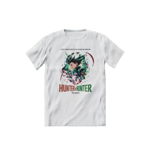 Genteez Hunter x Hunter Digital Printed T Shirt For Men-White-Medium