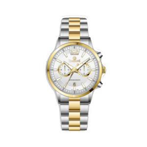 Timezone SoulSync Harmony Watch For Men Two Tone Golden (TZ-1323)-White