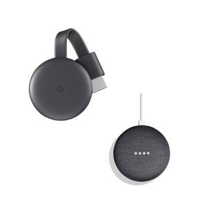 Google Smart TV Kit Home Mini and Chrome Cast 3