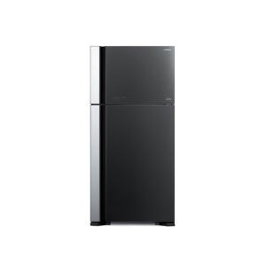 Hitachi Big 2 Glass Freezer-on-top Refrigerator Glass Gray 19 Cu ft (R-VG690P7MS)