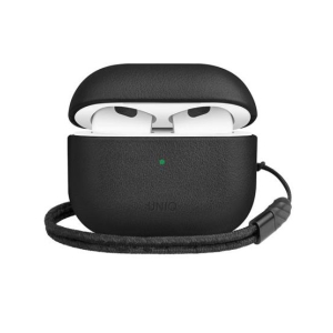 Uniq Terra Genuine Leather Case For Airpod 3rd Gen Black
