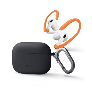 Uniq Nexo Active Hybrid Silicone Case With Sports Ear Hooks For Airpod Pro 2nd Gen Grey