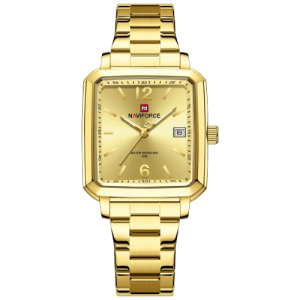 Naviforce Square Class Edition Watch For Women Golden (NF-9252g-1)