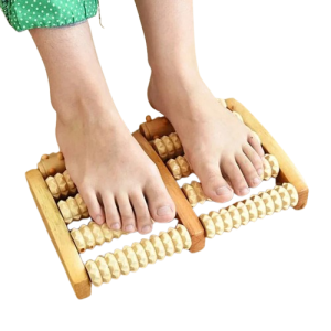 Muzamil Store Traditional Foot Massager Wooden Roller