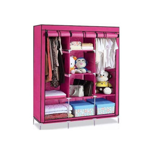 Israr Mall 3 Door Collapsible Wardrobe Pink
