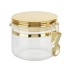 Premier Home Gozo Small Round Canister With Gold Clip (1402687)
