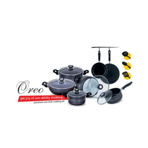 Klassic Glass Lid Non Stick Cookware Set - 15 Pieces