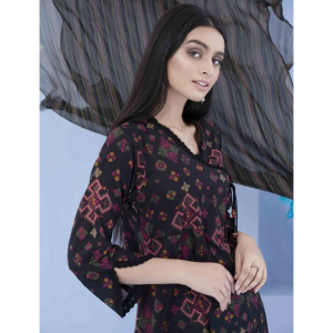 Limelight Unstitched Printed Lawn 2 Piece Black (U1190SU-2PC-BLK)