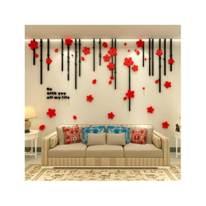 LookNBuy Flower Design All My Life Acrylic Wall Art (0038)