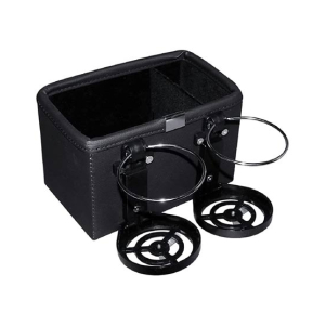 M-Mart Car Armrest Storage Holder Tissue Box - Black
