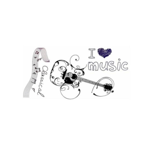 M.Mart Temporary Tattoo Sticker New Style Guitar