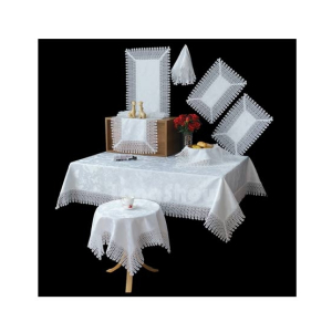 Maguari Jacquard Embroidery Lace Table Mats - Pack Of 10