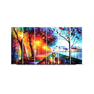 Maguari Multi Colors Trees Small Wall Frame 6 Pcs (0657)
