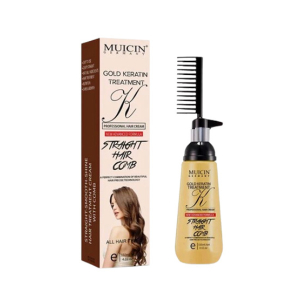 Muicin 24k Gold Comb Hair Straightening Cream - 150g