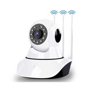 Muzamil Store Dual Antenna 1080P WiFi IP Camera White (V380)