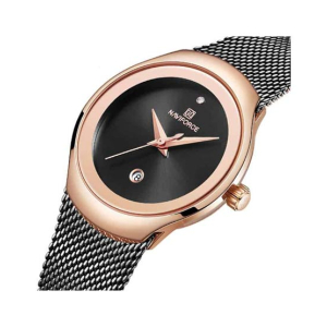 Naviforce Steel Mesh Edition Watch For Women Black (nf-5004-4)