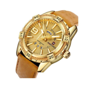 NaviForce Day & Date Working Men’s Watch Golden (NF-9117-8)