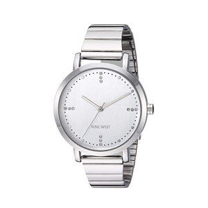 Nine West Crystal Accented Bracelet Women's Watch (NW/2279SVSV)