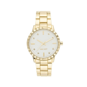 Nine West Crystal Accented Bracelet Women's Watch (NW/2282SVGP)