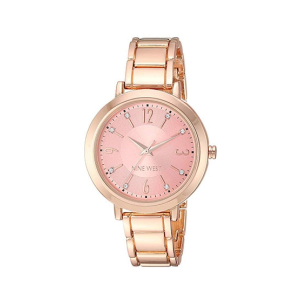 Nine West Crystal Accented Bracelet Women's Watch Rose Gold (NW/2276RORG)