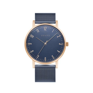 Obaku Brink Ocean Stainless Steel Mesh Men's Watch Blue (V248GXVLML)