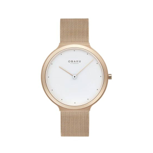 Obaku Satin Lille Watch For Women's Rose Gold (V269LXVWMV)