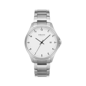 Obaku Titanium Titanlink Watch For Men's Grey (V272GDTWST)