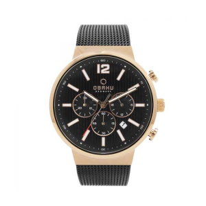 Obaku Chronograph Men's Watch Black (V180GCVBMB)