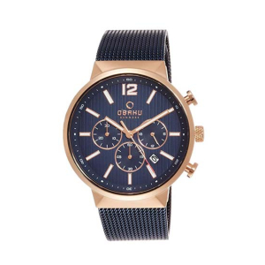 Obaku Chronograph Men's Watch Blue (V180GCVLML)