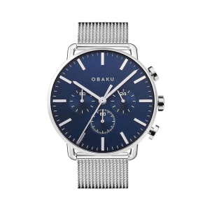 Obaku Havn-Cyan Watch For Men's Silver (V232GCCLMC)
