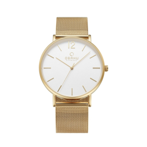 Obaku Mark Men's Watch Gold (V197GXGWMG)