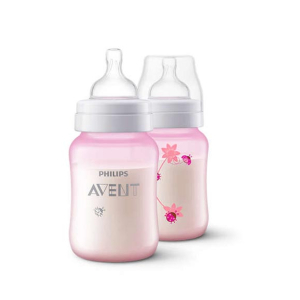 Philips Avent Classic + Baby Bottle 260ML 2 Pcs - 1m+ (SCF573/21)