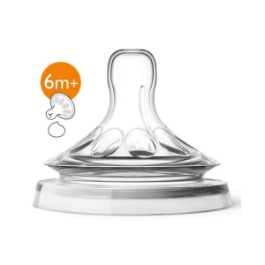 Philips Avent Natural Nipple 2 Pcs - 6m+ (SCF656/23)