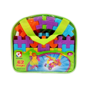 Planet X Colorful Waffle Blocks Bag - 62 pcs (PX-10370)