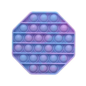 Planet X Pop Bubble Fidget Octagon Silicone Toy Blue (PX-11079)